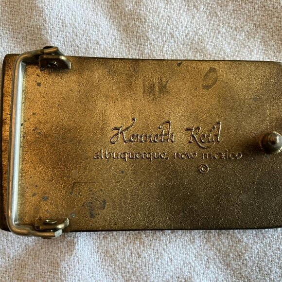 Vintage Kenneth Reid Exotic Wood Belt Buckle - Picture 5 of 6